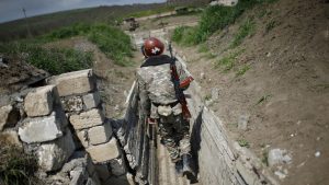 An Armenian soldier in Karabakh - Reuters