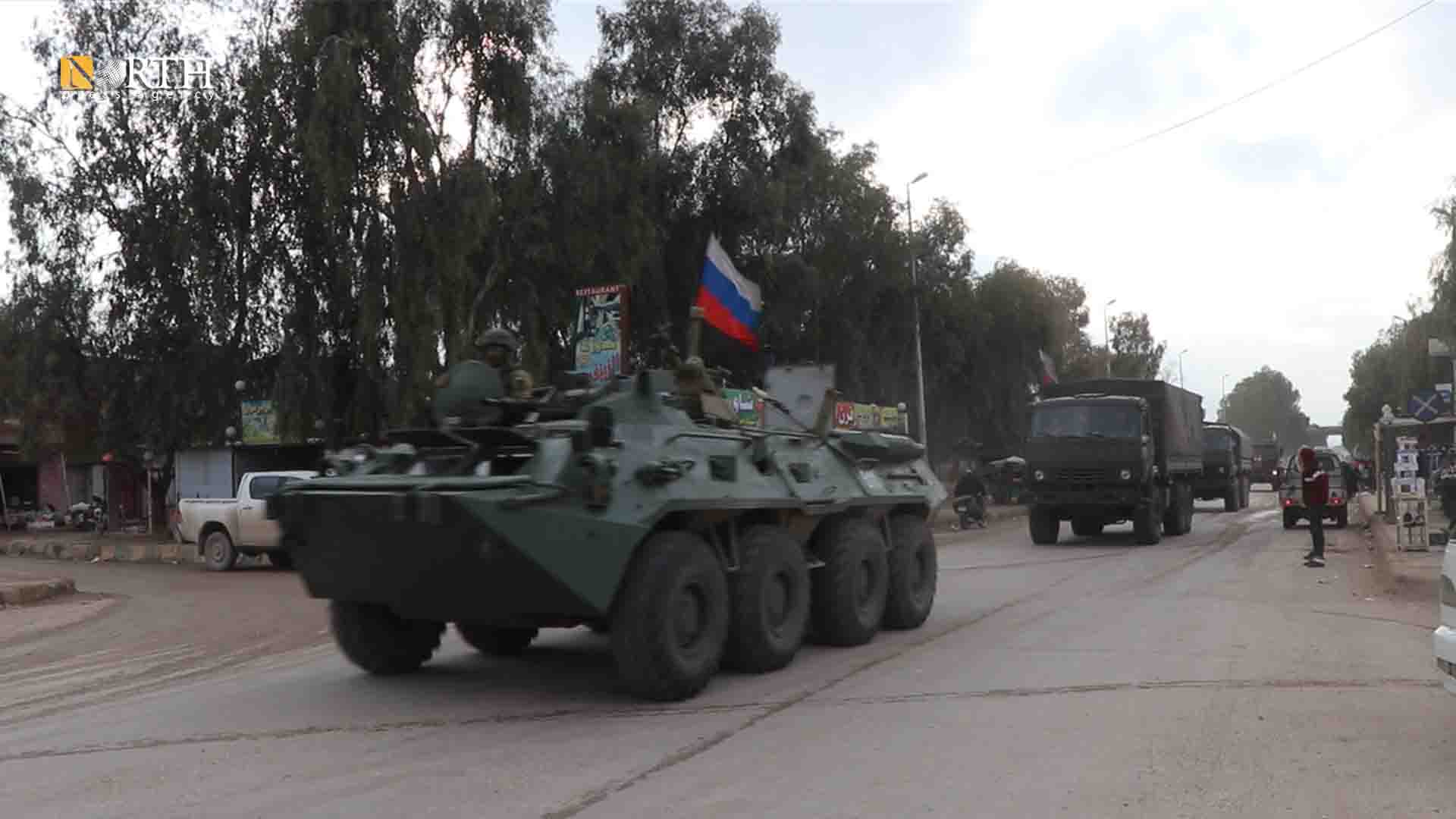 Russian military vehicles in Qamishli – North Press