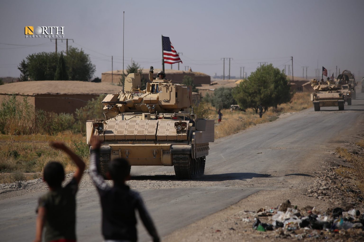 American forces patrol Derik, northeast Syria - North press agency