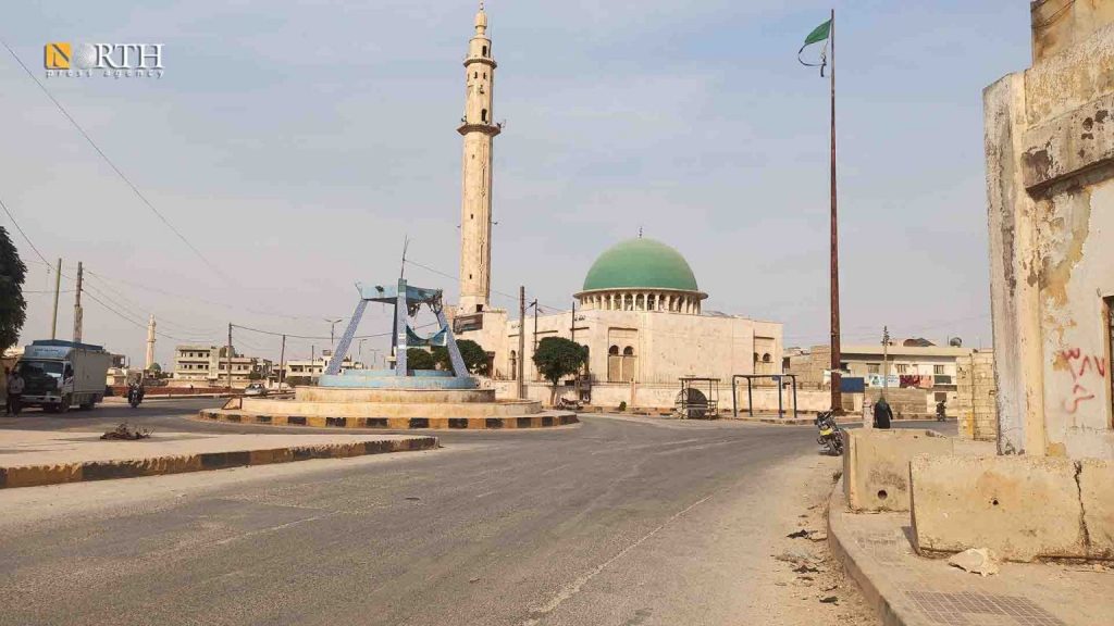 Ram Hamdan Roundabout in Ma'arrat Misrin in Idlib countryside -North Press