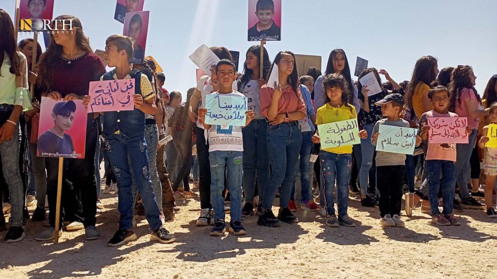 Vigil for Afrin's children in Berkhwedan IDP Camp - North Press