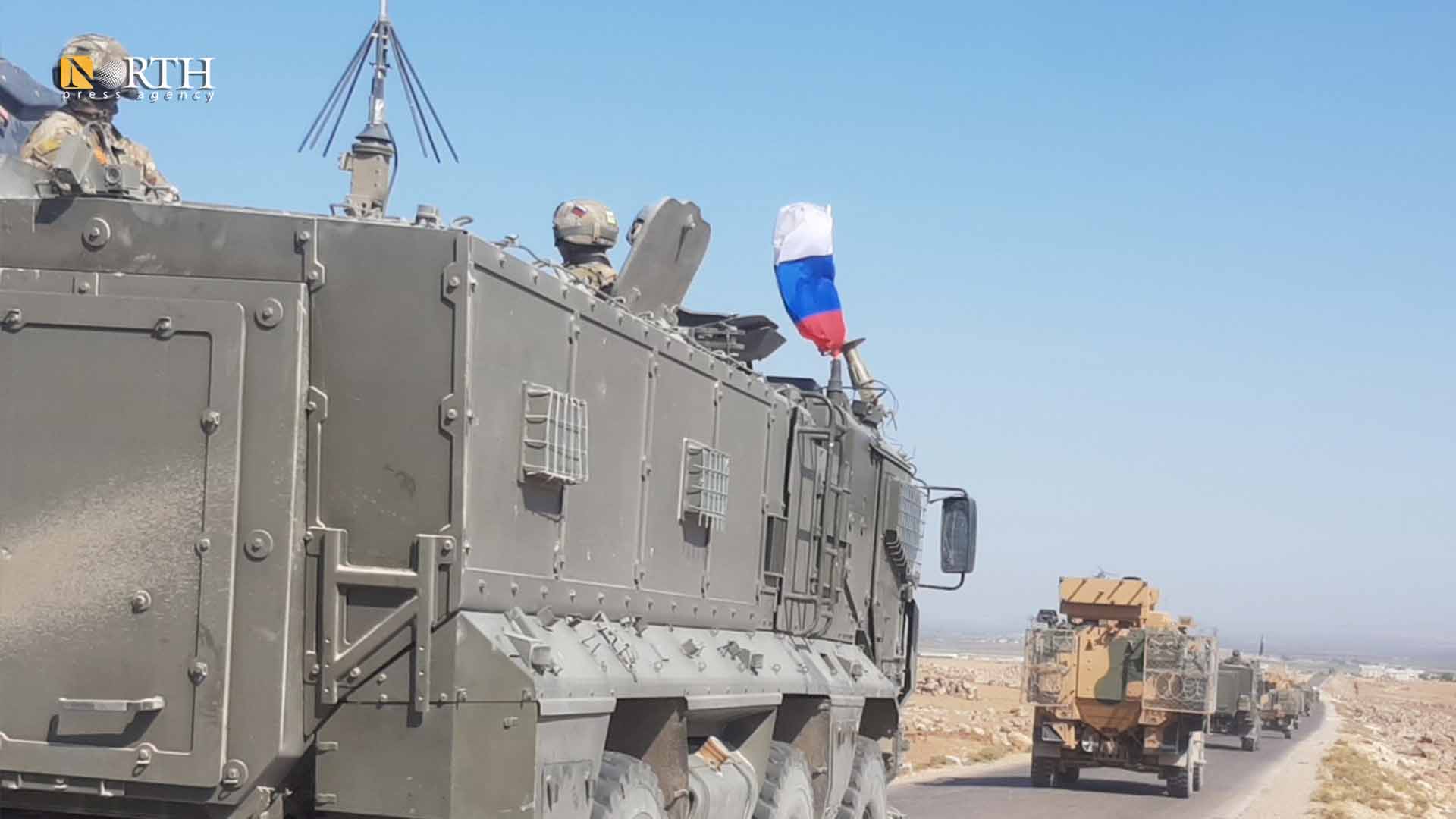 Russian and Turkish military vehicles in the countryside of Kobani – North Press