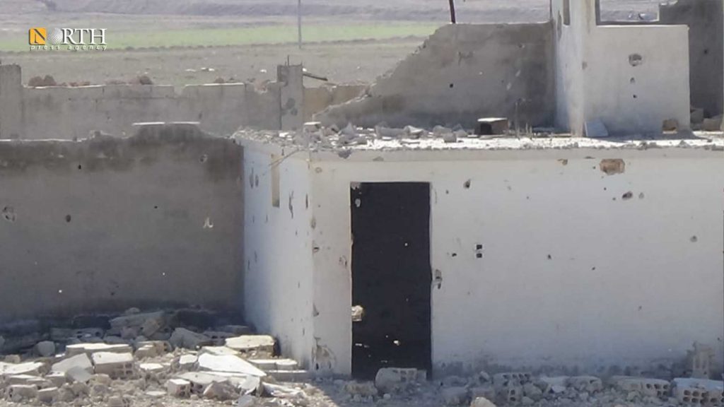 Scenes of a previous Turkish bombing on civilians’ homes in Ain Issa – North Press