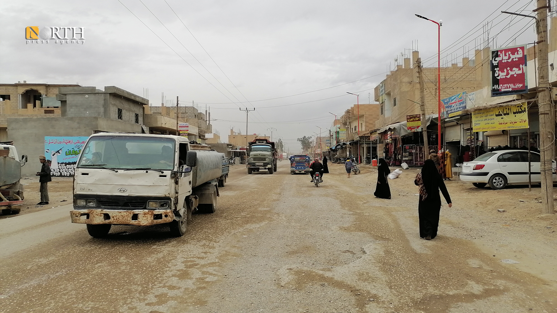 Main Street in the town of Abu Hamam, east of Deir ez-Zor – North Press