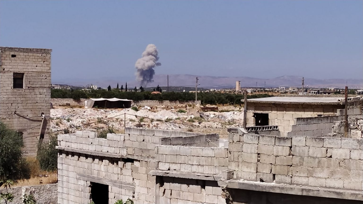 A Russian raid on west of Idlib