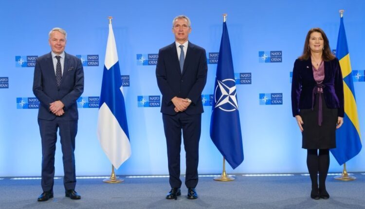 The Secretary of NATO mediates the foreign ministers of Sweden and Finland