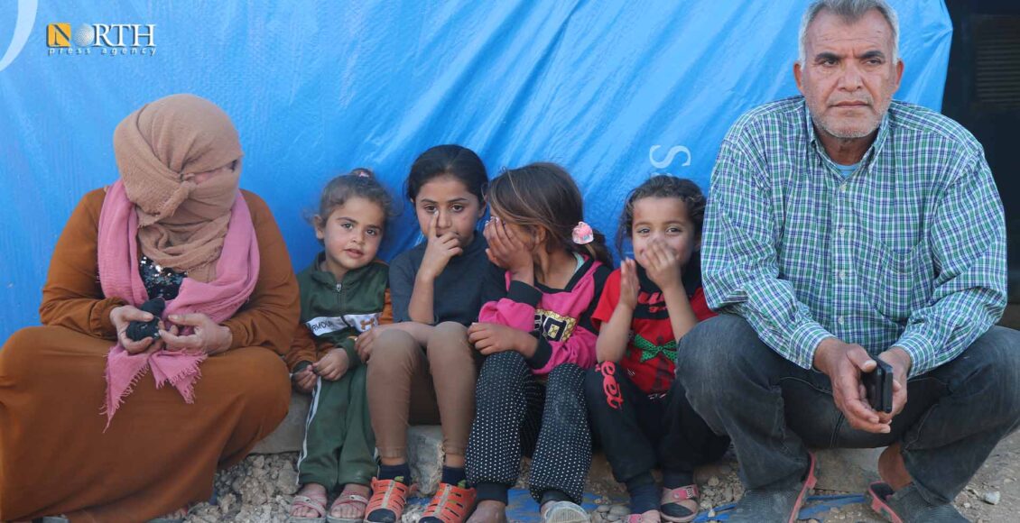 Aboud Jaber and his family in Washokani IDP camp, west of Hasakah – North Press