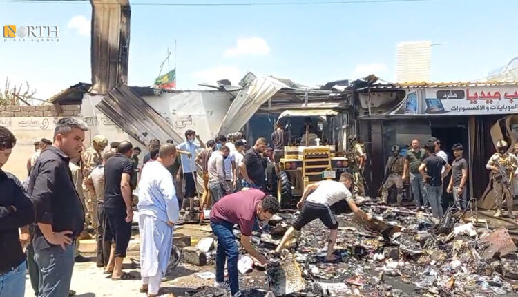 Destruction caused by Turkish attack in the center of Snuny district- North Press