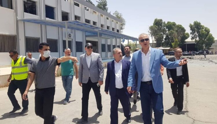Syrian Prime Minister while visiting Damascus International Airport