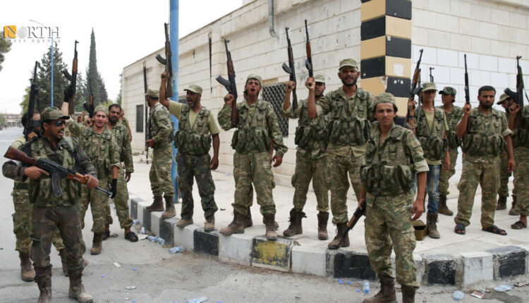 Members of the Turkish-backed Syrian National Army