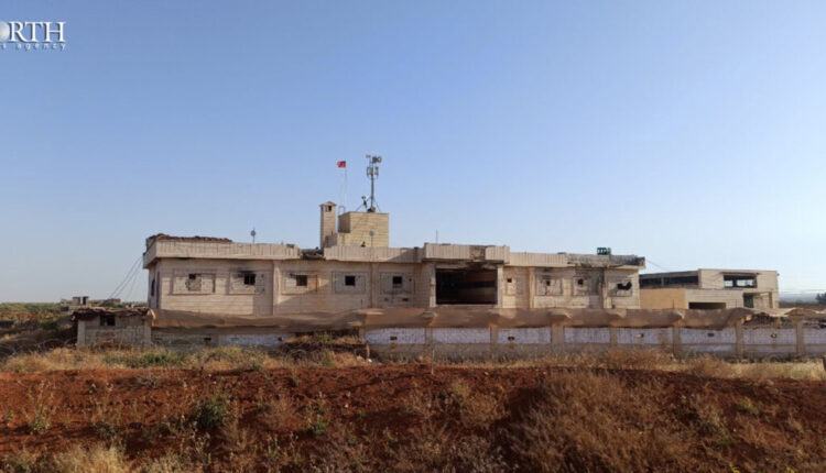 A Turkish military post near the town of Sarmin, east of Syria’s Idlib – North Press