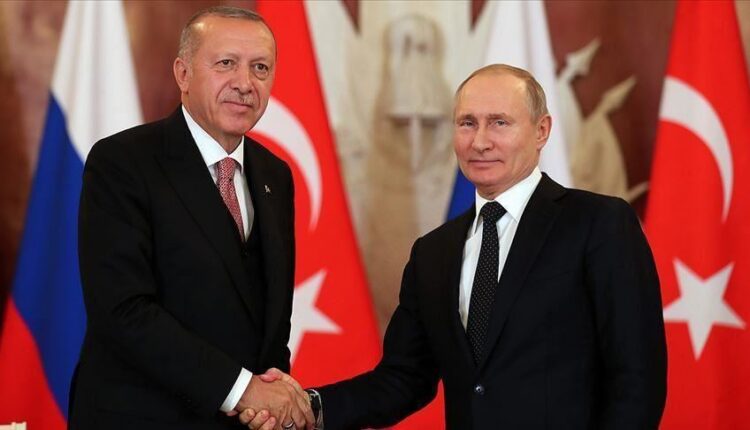 Russian president Vladimir Putin and Turkish President Recep Tayyip Erdogan.