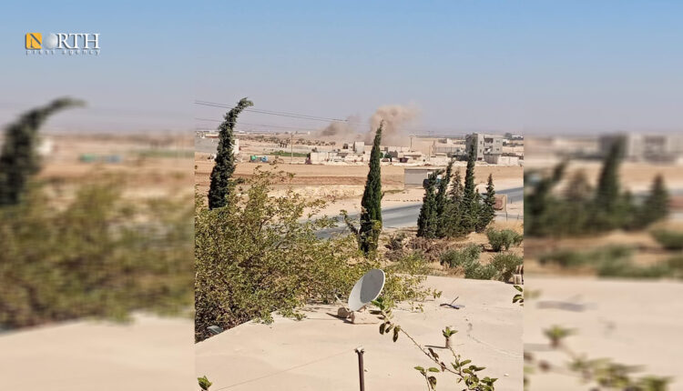 Rising smoke columns due to Turkish shelling of Kobani – North Press