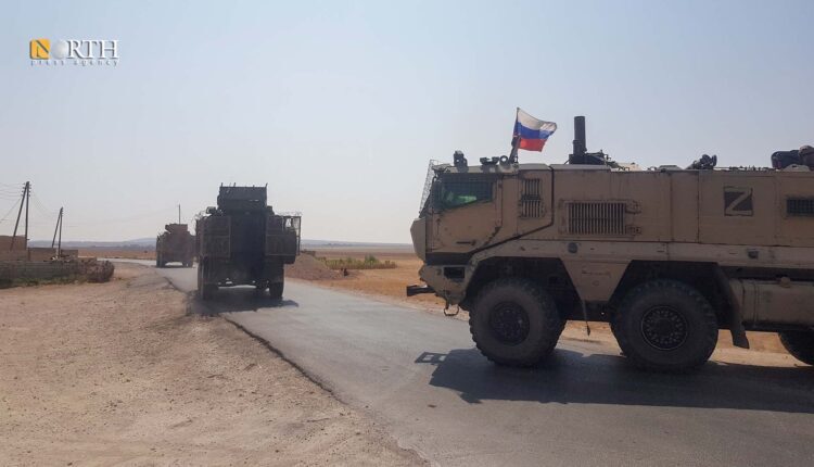 Russian and Turkish armored vehicles on a joint patrol in the village of Qaramogh, east of Kobani – North Press