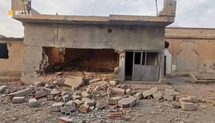House destroyed in the village of al-Asadiya due to Turkish shelling - North Press