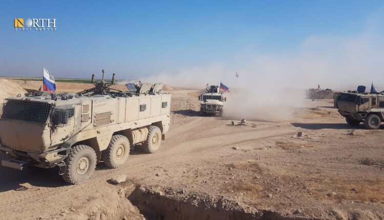 Russian vehicles in the eastern countryside of Kobani - North Press