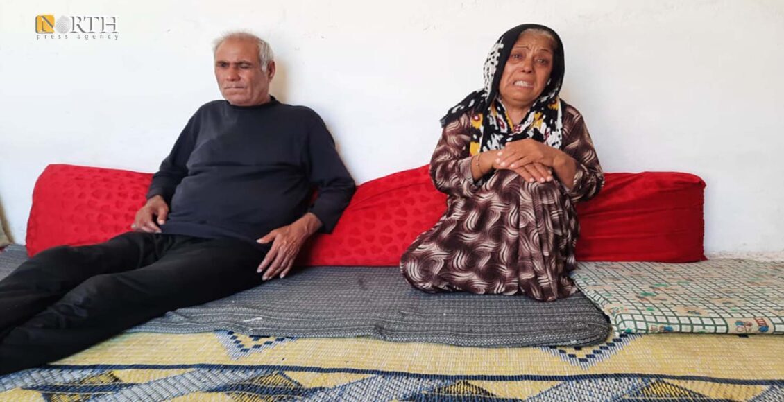 The IDP Hadla Sheikho and her husband in a house in the city of Derbasiyah north of Hasakah Governorate – North Press