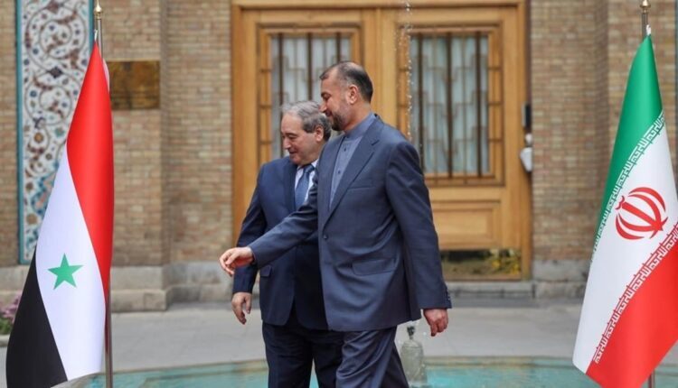 Syrian Foreign Minister Faisal Mekadad and his Iranian counterpart