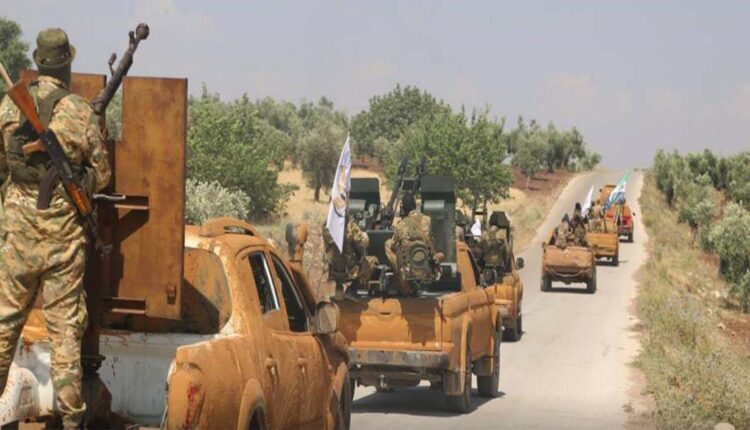 Military column for the Third Legion heading towards conflict areas in Afrin