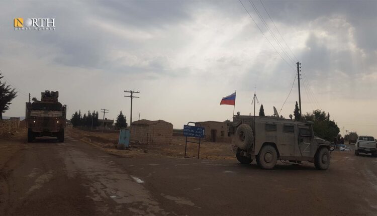 Russian armored vehicles during a joint patrol east of Kobani – North Press