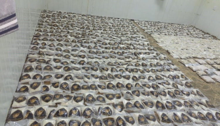 An amount of seized drugs