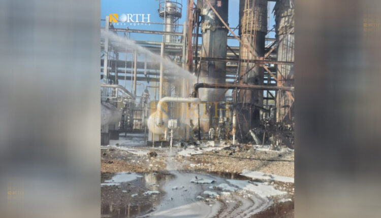 Damages caused by Turkish shelling to gas facility in Derik (al-Malikiyah) countryside in the far northeast Syria – North Press