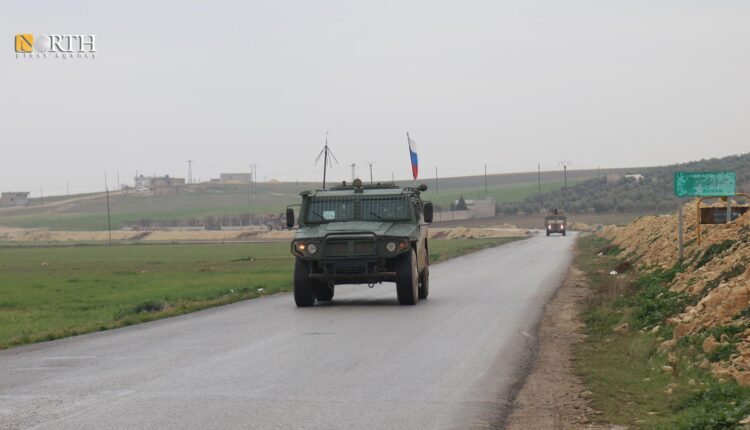 A Russian armored vehicle during a joint patrol with the Turkish forces in the western countryside of Kobani, northern Syria – North Press