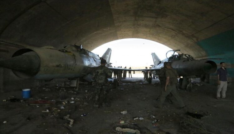 Previous Israeli shelling of Shayrat Airbase in Homs, central Syria