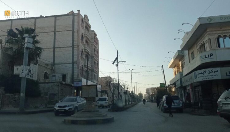 Al-Kitab roundabout in the city of al-Bab in east Aleppo- North Press