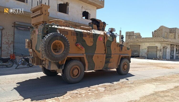 Armored vehicles of Turkish forces in al-Zawiya Mountain in southern Idlib – North press