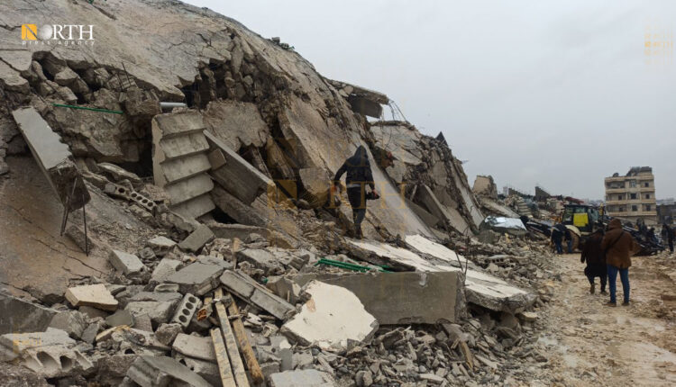 Collapsed buildings in Syria's Idlib due to a strong earthquake – North Press