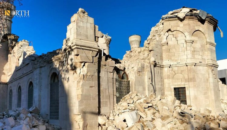 A collapsed building in the city of Malatya, southern Turkey, due to the earthquake hit the country on Feb. 6 – North Press