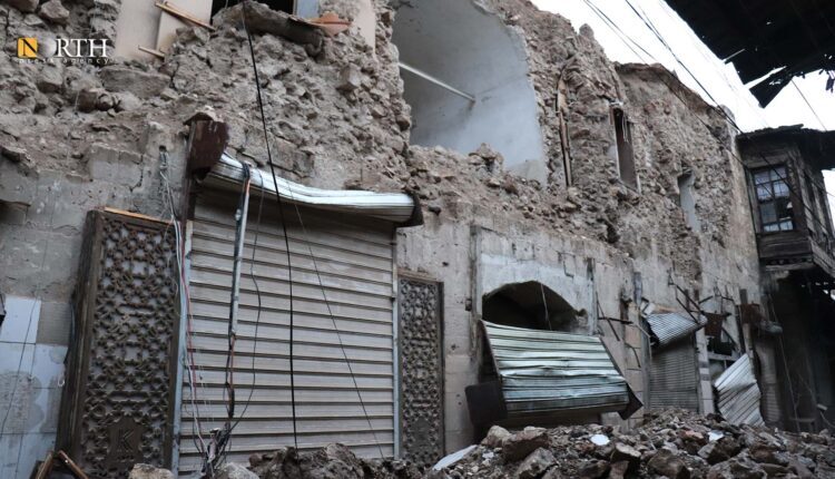 Collapsed building in one of the old Aleppo neighborhoods following earthquake – North Press