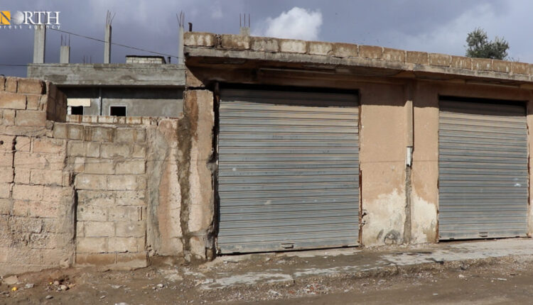 Cracks in a house in the city of Hasakah, northeast Syria, resulted from the earthquake that struck Syria and Turkey on Feb. 6 – North Press
