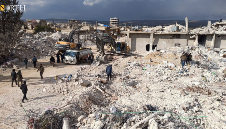 Removing rubble caused by the earthquake in the town of Jindires in Afrin countryside, northwest Syria – North Press