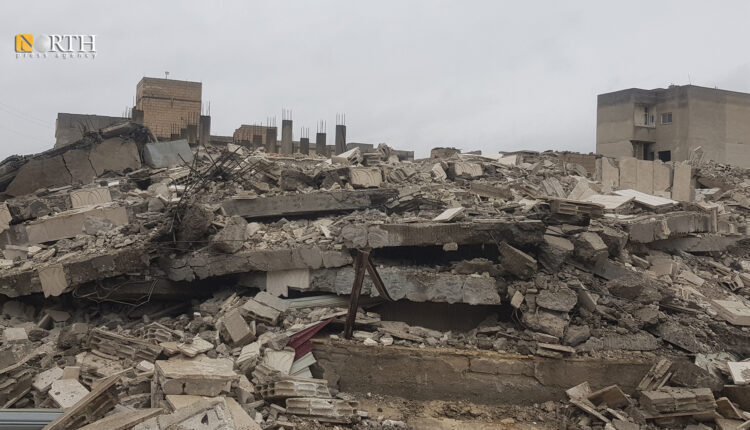 Residential building collapsed in Kobani, northeast of Aleppo following the earthquake that hit Syria on Feb. 6 – North Press