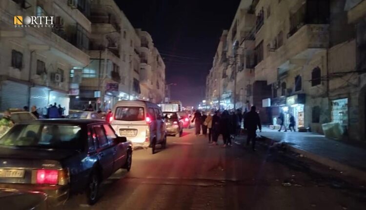 Residents rushing to streets in the neighborhood of al-Adhamiya in Aleppo city after the new earthquake – North Press