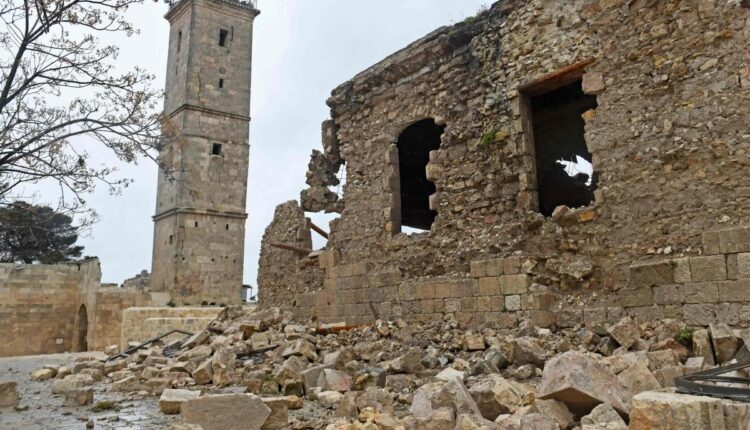Damage caused to Aleppo Citadel by the earthquake that hit both Syria and Turkey on Feb. 6