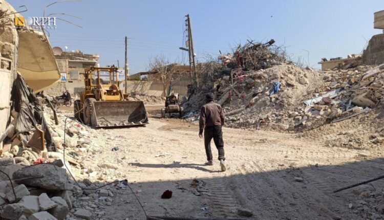Removing rubble caused by the earthquake in the town of Jindires in Afrin countryside, northwest Syria – North Press