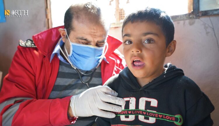 Kurdish Red Crescent (KRC) providing medical care to IDPs in the northern countryside of Aleppo – North Press