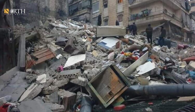 Collapsed building in Syria's Aleppo due to a strong earthquake – North Press