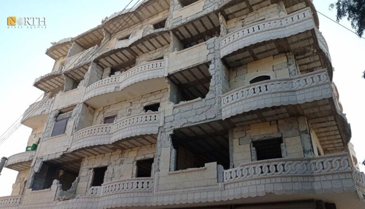 Cracked building due to the February 6 earthquake in the town of Jindires, northwest Syria – North Press