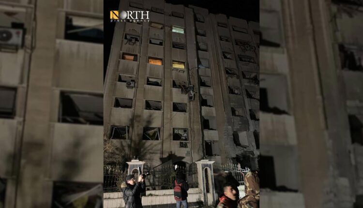 A building damaged as a result of the Israeli bombing of Damascus on February 19 – North Press