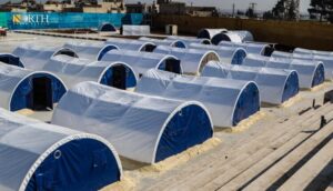 Tents turned into classrooms for students in the northern countryside of Aleppo after school were damaged by the Feb. 6 quake – North Press