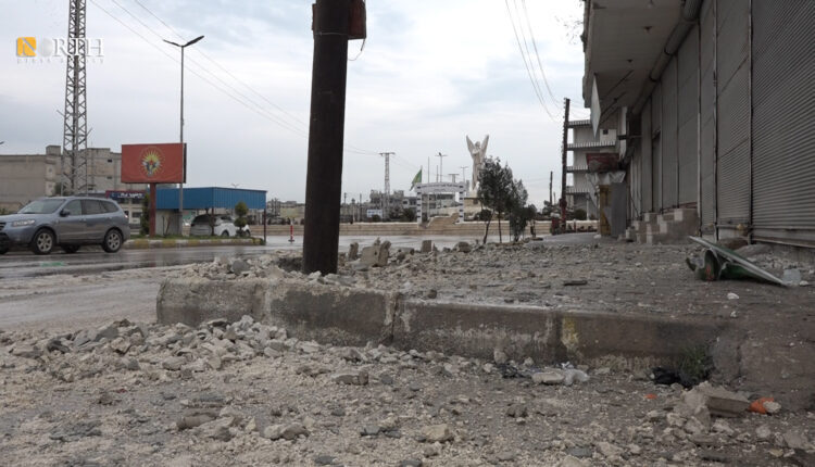 Partial collapses in Kobani, northern Syria, following the earthquake that rocked both Syria and Turkey on Feb. 6 – North Press