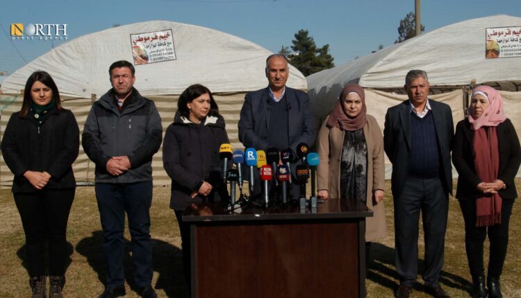 Press conference by the AANES for fund-raiser campaign for earthquake devastated areas in NW Syria – North Press
