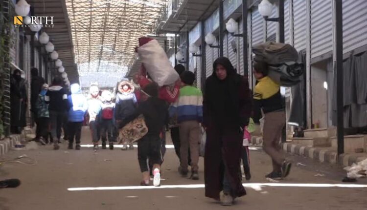 People affected by earthquake take shelter in shops in Souq al-Harir – North Press