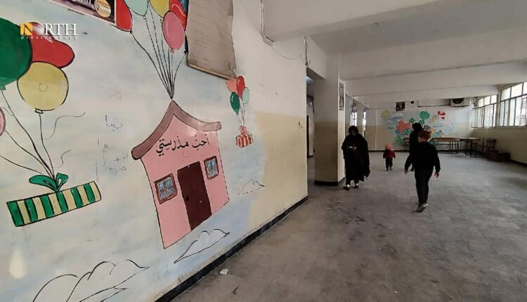 Al-Tahrir school turned into a shelter for quake-affected people in Bustan al-Qasr neighborhood in Aleppo city – North Press