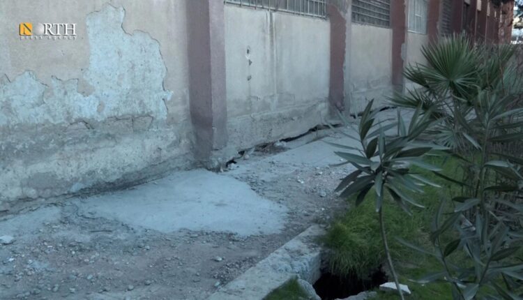 A damaged school in Qamishli city, northeast Syria, due to the Feb. 6 earthquake – North Press