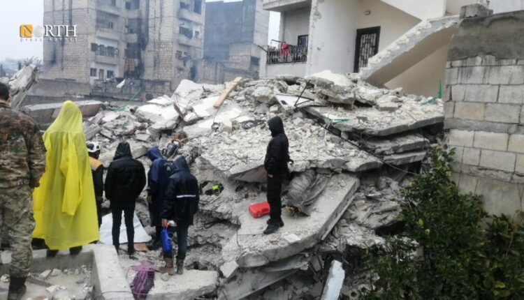 Houses destroyed by the Feb. 6 earthquake in Idlib governorate, northwest Syria – North Press